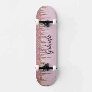 Pinky Glitter Skateboard