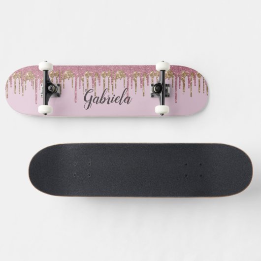 Pinky Glitzer Skateboard (Horizontal)