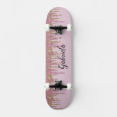 Pinky Glitzer Skateboard (Vorderseite)