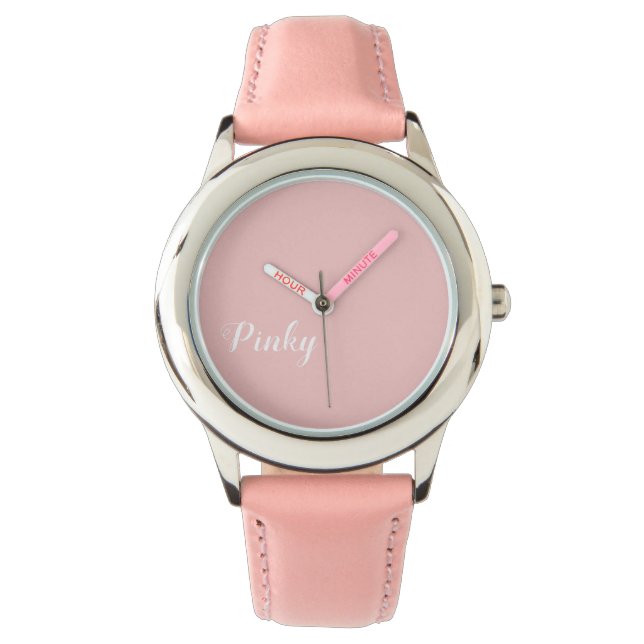 Pinky hübsches Rosa Armbanduhr (Vorderseite)