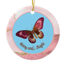 Pinky Peach Butterfly auf Blue Sky Merry und Brigh
