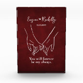 Pinky Promise Couple's Names Romantic Foto Block (Vorderseite)