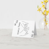 Pinky Promise Karte (Gelbe Blume)