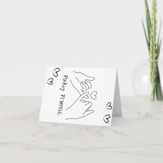 Pinky Promise Karte (Vorderseite)