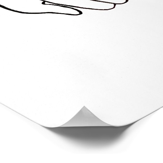 Pinky Promise Line Art 16x20 Poster (Ecke)