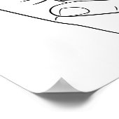 Pinky Promise Minimallinie Art Niedlich Einfache T Poster (Ecke)