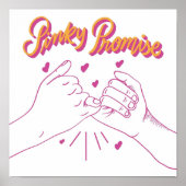 Pinky Promise mit Herzen Poster (Vorne)