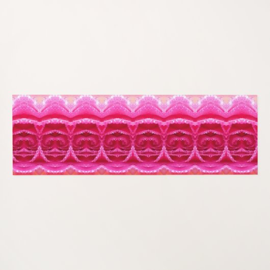 Pinky Rosey Ikat 2 Yogamatte (Rückseite (Horizontal))