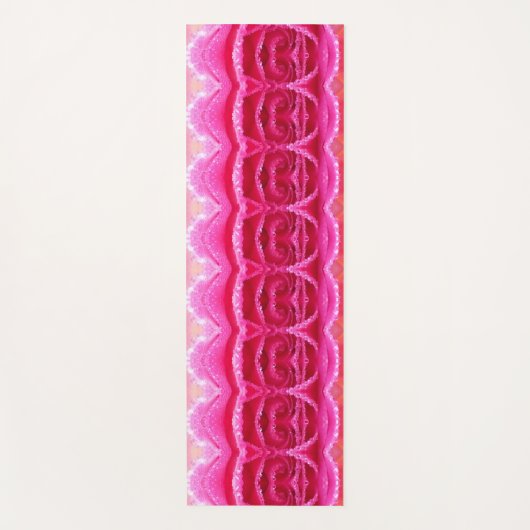Pinky Rosey Ikat 2 Yogamatte (Vorderseite)