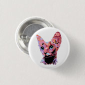 Pinky Sphynx Cat 683 Button (Vorne & Hinten)