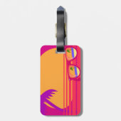Pinky Sunset and Shades Tag Gepäckanhänger (Rückseite vertikal)