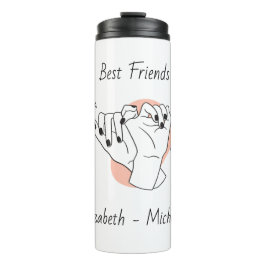 Pinky Swear mit dem Namen Personalisiert Best Frie Thermosbecher