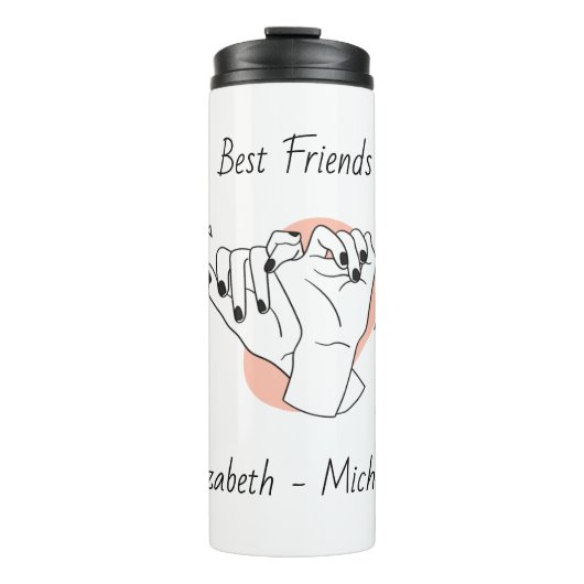 Pinky Swear mit dem Namen Personalisiert Best Frie Thermosbecher (Vorderseite)