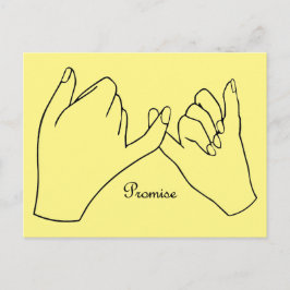 Pinky Swear Promise Einladungspostkarte