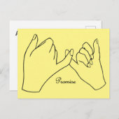 Pinky Swear Versprechen Postcard Einladungspostkarte (Vorne/Hinten)