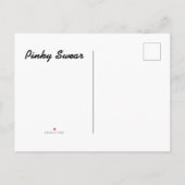 Pinky Swear Versprechen Postcard Einladungspostkarte (Rückseite)