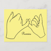 Pinky Swear Versprechen Postcard Einladungspostkarte (Vorderseite)