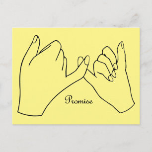 Pinky Swear Versprechen Postcard Einladungspostkarte