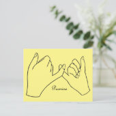 Pinky Swear Versprechen Postcard Einladungspostkarte (Stehend Vorderseite)