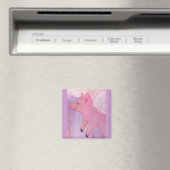 Pinky the Flying Pig Square Magnet (In Situ (Geschirrspüler))