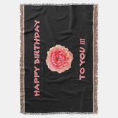 Pinky Throw Blanket - Happy Birthday Decke (Vorderseite Vertikal)