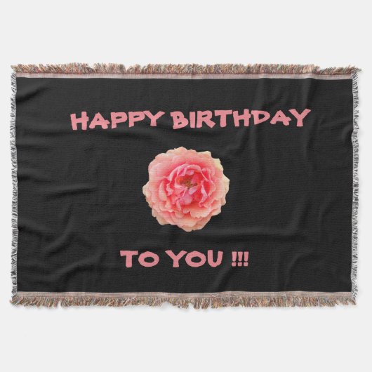 Pinky Throw Blanket - Happy Birthday Decke (Vorderseite)