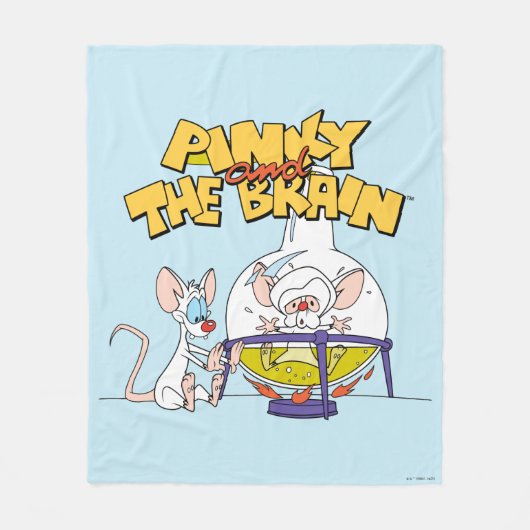 Pinky und das Gehirn | Laborforschung Fleecedecke (Vorderseite)
