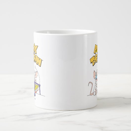Pinky und das Gehirn | Laborforschung Jumbo-Tasse (Vorderseite)