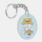 Pinky und das Gehirn | Laborforschung Schlüsselanhänger (Vorderseite links)