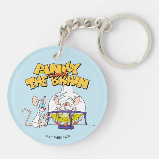 Pinky und das Gehirn | Laborforschung Schlüsselanhänger (Rückseite)