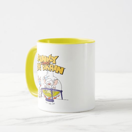 Pinky und das Gehirn | Laborforschung Tasse (Vorderseite Links)