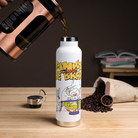 Pinky und das Gehirn | Laborforschung Trinkflasche (Kaffee)