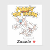 Pinky und das Gehirn | Logo anzeigen Aufkleber (Blatt)