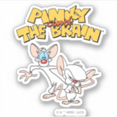 Pinky und das Gehirn | Logo anzeigen Aufkleber (Vorderseite)