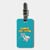 Pinky und das Gehirn | Logo anzeigen Gepäckanhänger (Vorderseite vertikal)