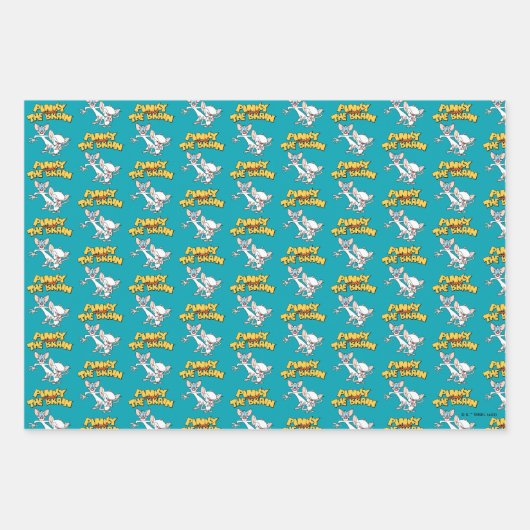 Pinky und das Gehirn | Logo anzeigen Geschenkpapier Set (Vorderseite 3)