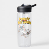 Pinky und das Gehirn | Logo anzeigen Trinkflasche (Links)