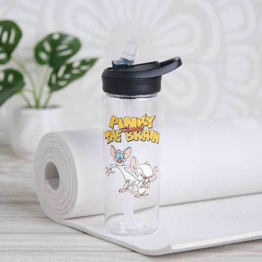 Pinky und das Gehirn | Logo anzeigen Trinkflasche (Yoga)