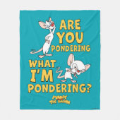 Pinky und das Gehirn | Machst du darüber nach? Fleecedecke (Vorderseite)