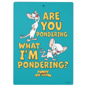 Pinky und das Gehirn | Machst du darüber nach? Klemmbrett (Rückseite)