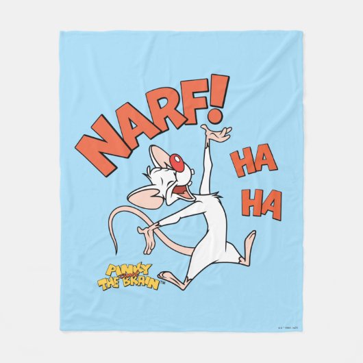 Pinky und das Gehirn | Pinky "Narf!" Fleecedecke (Vorderseite)