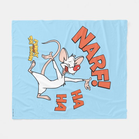 Pinky und das Gehirn | Pinky "Narf!" Fleecedecke (Vorderseite (Horizontal))