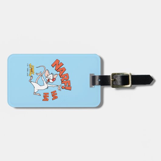 Pinky und das Gehirn | Pinky "Narf!" Gepäckanhänger (Vorderseite horizontal)