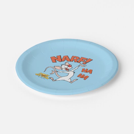 Pinky und das Gehirn | Pinky "Narf!" Pappteller (Schrägansicht)