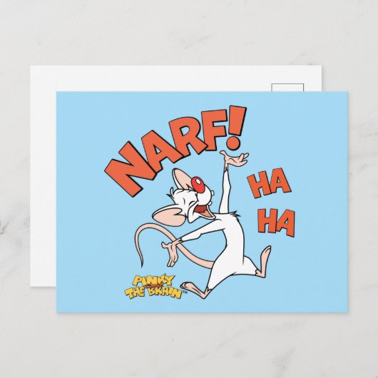 Pinky und das Gehirn | Pinky "Narf!" Postkarte (Vorne/Hinten)
