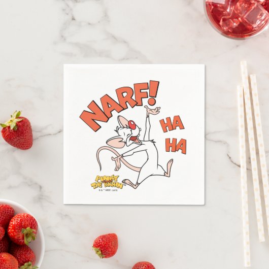 Pinky und das Gehirn | Pinky "Narf!" Serviette (Beispiel)