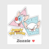 Pinky und das Gehirn | Retro-Zeichengrafiken Aufkleber (Blatt)