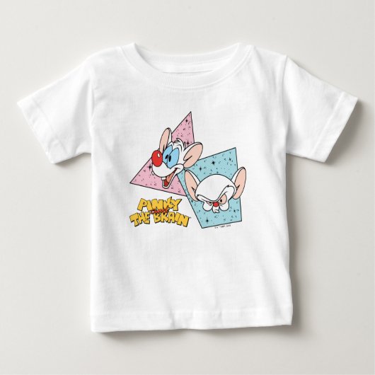 Pinky und das Gehirn | Retro-Zeichengrafiken Baby T-shirt (Vorderseite)