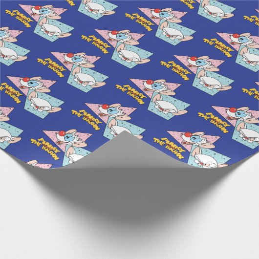 Pinky und das Gehirn | Retro-Zeichengrafiken Geschenkpapier (Ecke)