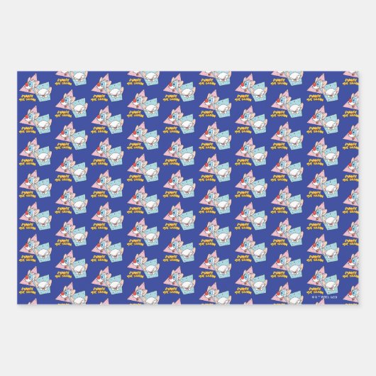 Pinky und das Gehirn | Retro-Zeichengrafiken Geschenkpapier Set (Vorderseite 2)